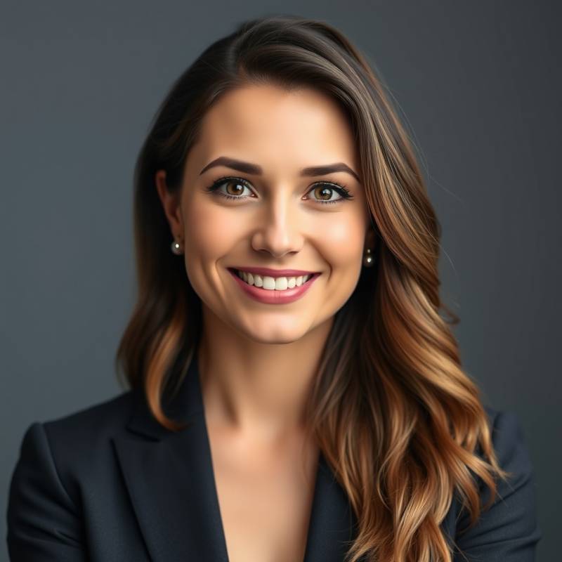 Portrait of Anya Petrova, CEO and Founder of Aether Studios, smiling confidently