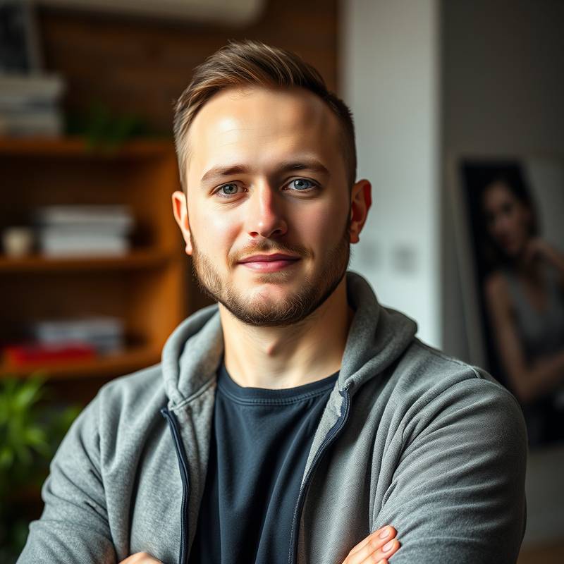 Portrait of Ivan Smirnov, Head of Design at Aether Studios, looking focused and creative